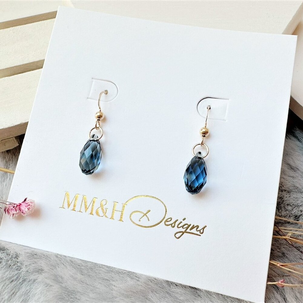 14k Gold-Filled Crystal Briolette Earrings | Handmade in BC